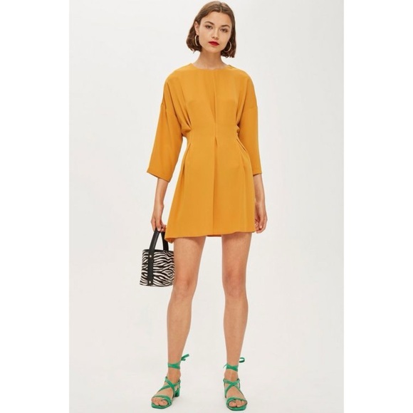 TOPSHOP Gathered Waist Dress‎ Size 6 - Picture 1 of 3